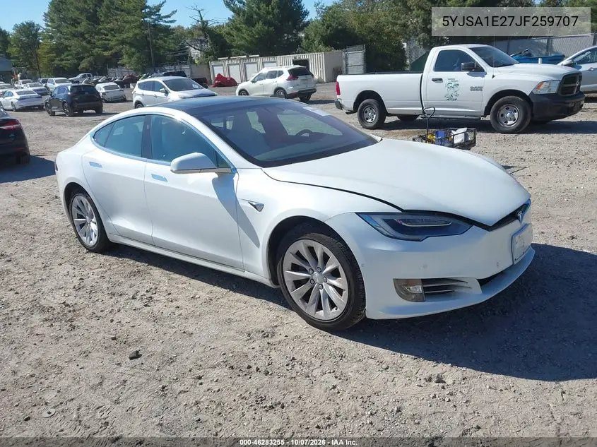 TESLA MODEL S 2018, VIN 5YJSA1E27JF259707