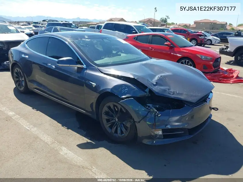 TESLA MODEL S 2019, VIN 5YJSA1E22KF307177