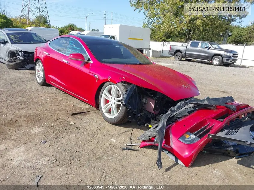 TESLA MODEL S 2020, VIN 5YJSA1E49LF368481