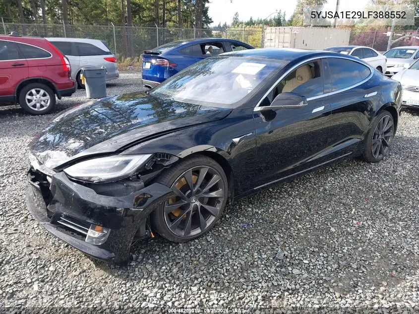 2020 TESLA MODEL S VIN 5YJSA1E29LF388552 — фото 2
