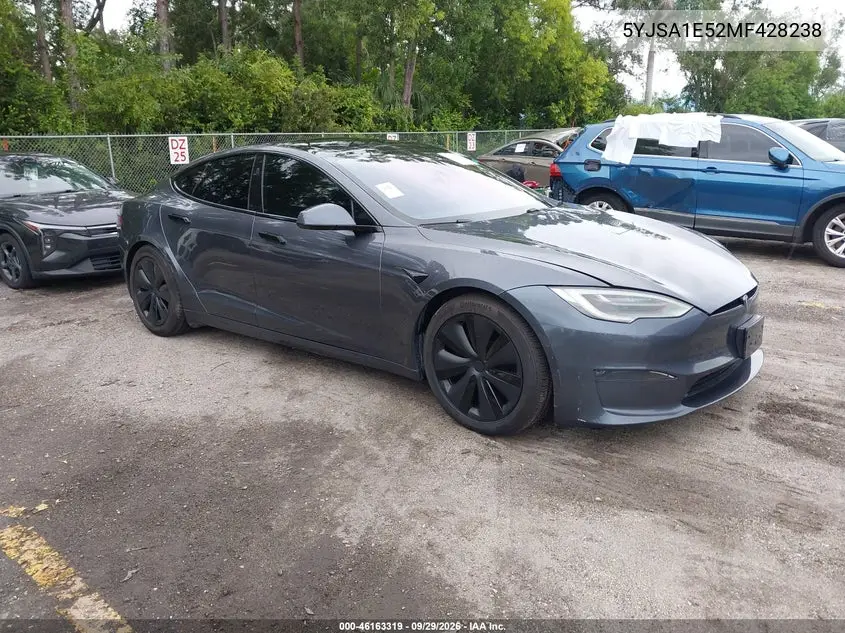 TESLA MODEL S 2021, VIN 5YJSA1E52MF428238