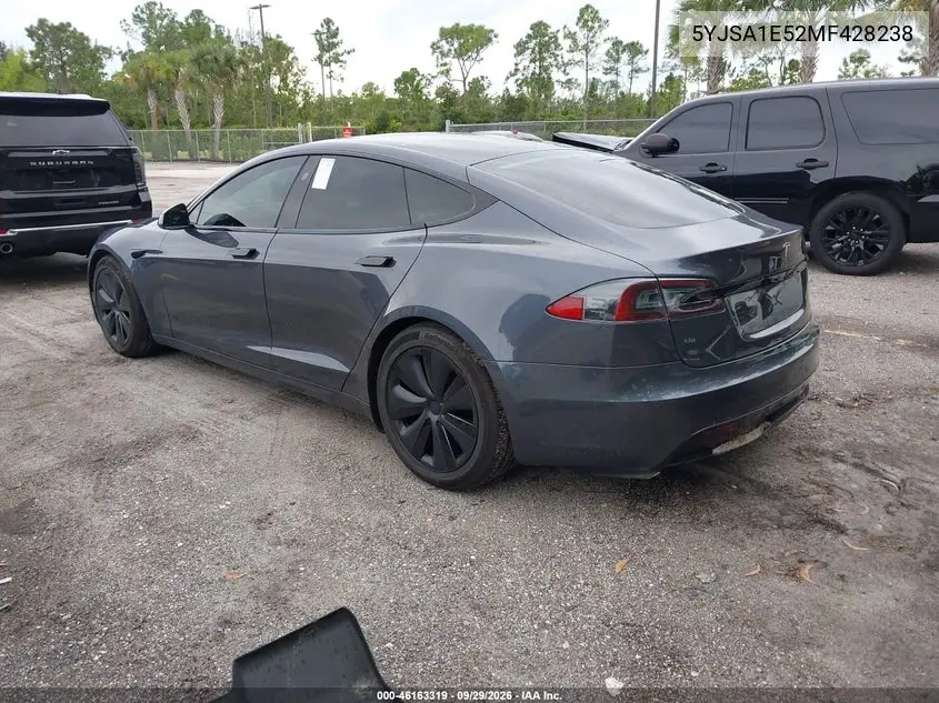 2021 TESLA MODEL S VIN 5YJSA1E52MF428238 — фото 3