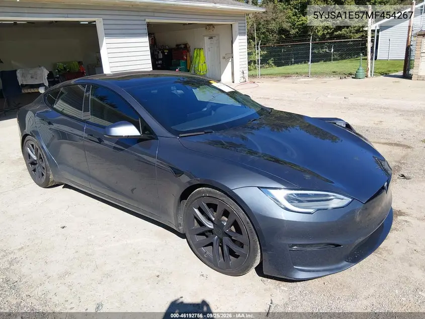 TESLA MODEL S 2021, VIN 5YJSA1E57MF454267