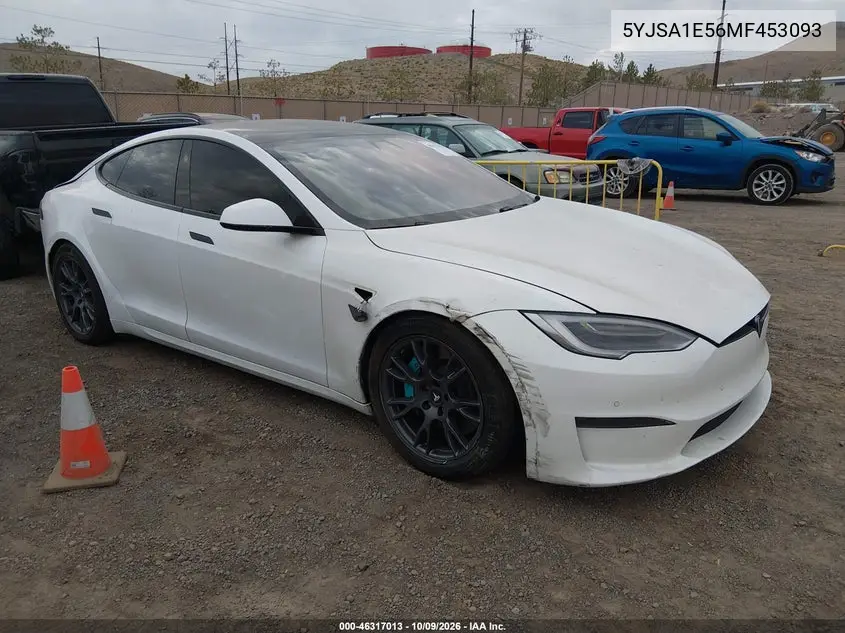 TESLA MODEL S 2021, VIN 5YJSA1E56MF453093
