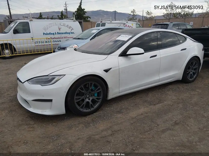 2021 TESLA MODEL S VIN 5YJSA1E56MF453093 — фото 2