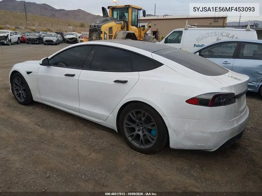 2021 TESLA MODEL S VIN 5YJSA1E56MF453093 — фото 3