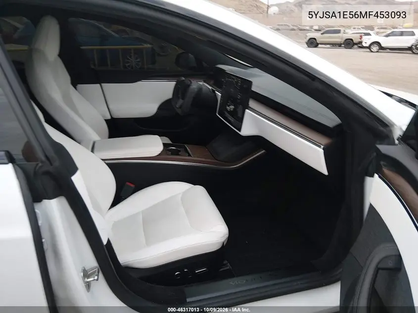 2021 TESLA MODEL S VIN 5YJSA1E56MF453093 — фото 5