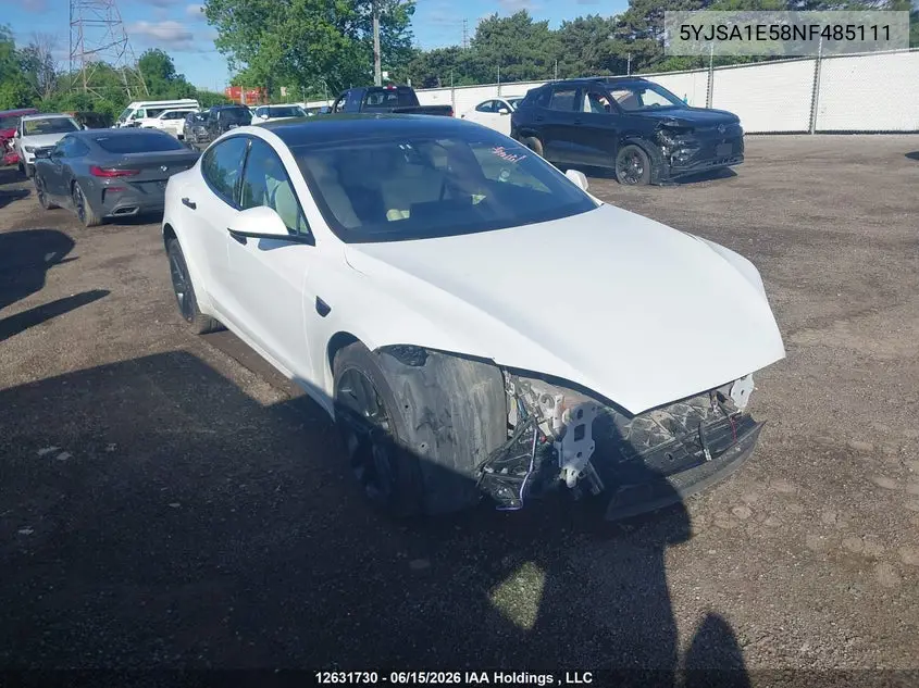TESLA MODEL S 2022, VIN 5YJSA1E58NF485111