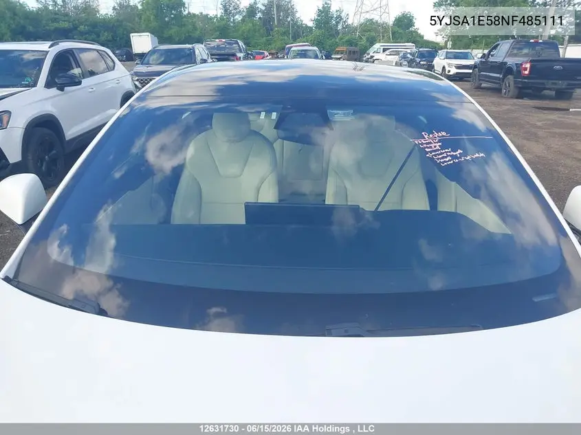 2022 TESLA MODEL S VIN 5YJSA1E58NF485111 — фото 16
