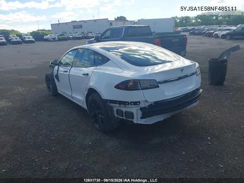 2022 TESLA MODEL S VIN 5YJSA1E58NF485111 — фото 3