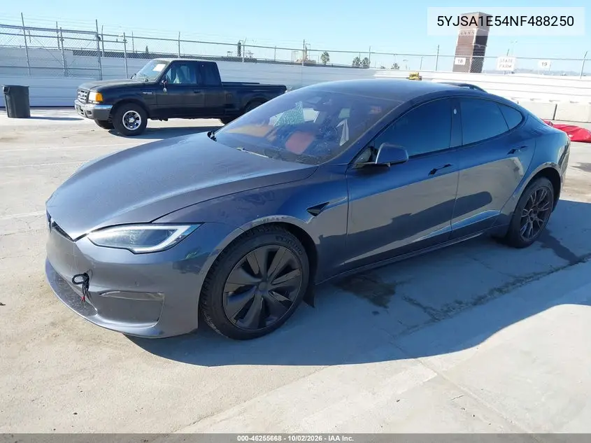 2022 TESLA MODEL S VIN 5YJSA1E54NF488250 — фото 2