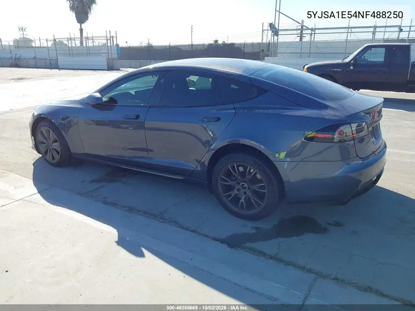 2022 TESLA MODEL S VIN 5YJSA1E54NF488250 — фото 3