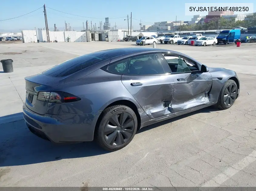 2022 TESLA MODEL S VIN 5YJSA1E54NF488250 — фото 4