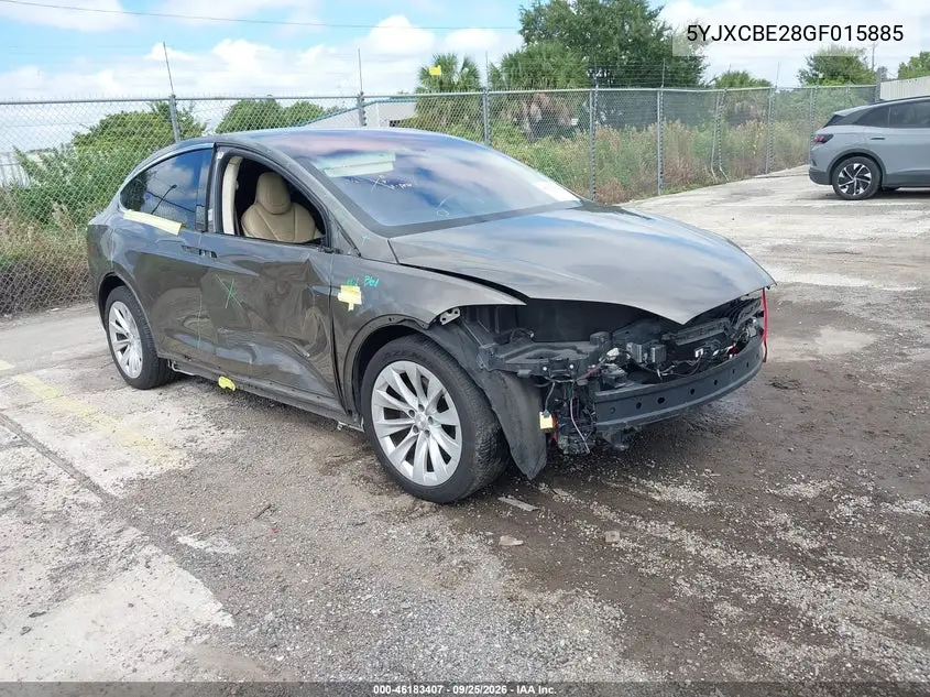 TESLA MODEL X 2016, VIN 5YJXCBE28GF015885