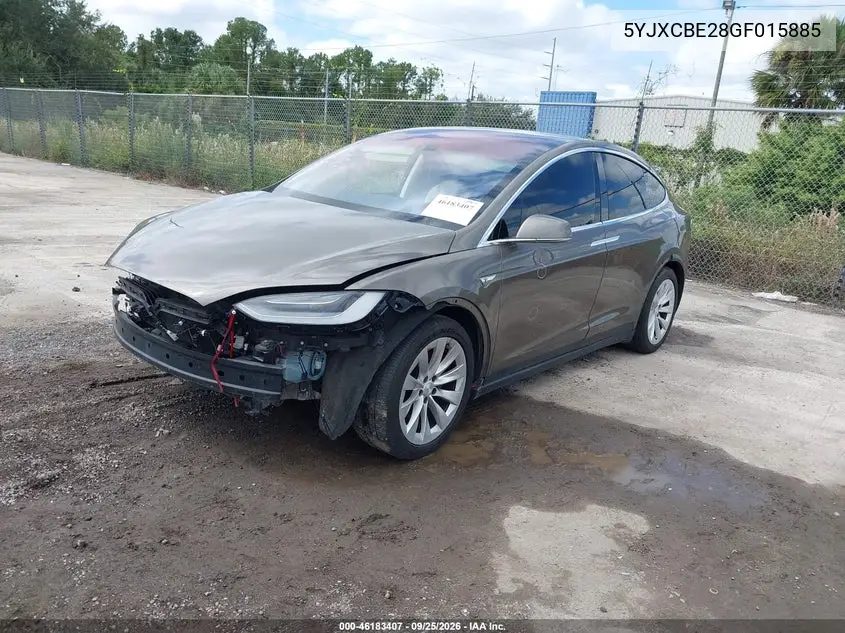 2016 TESLA MODEL X VIN 5YJXCBE28GF015885 — фото 2