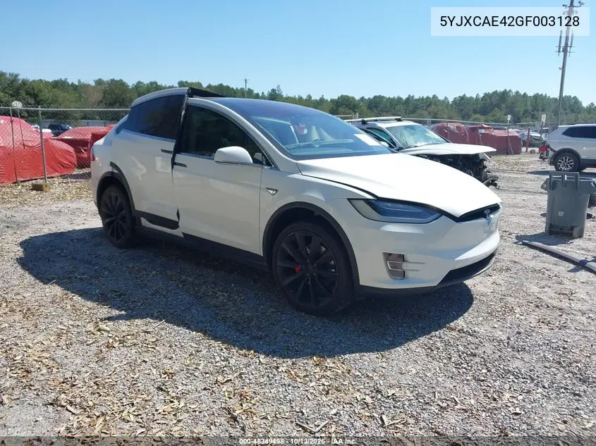 TESLA MODEL X 2016, VIN 5YJXCAE42GF003128