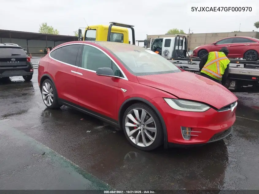 TESLA MODEL X 2016, VIN 5YJXCAE47GF000970
