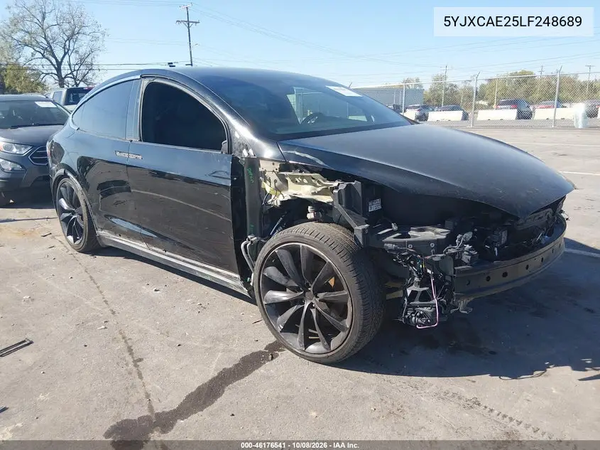 TESLA MODEL X 2020, VIN 5YJXCAE25LF248689