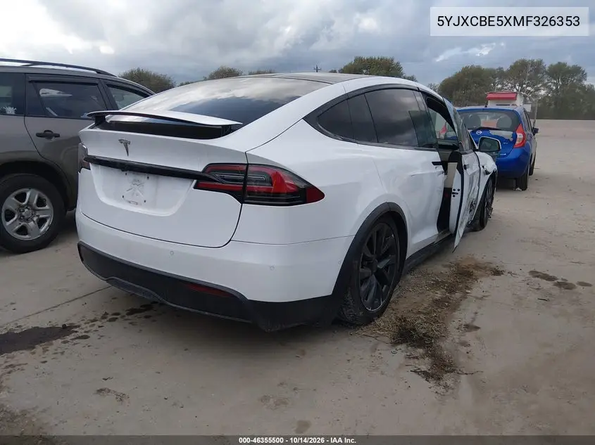 2021 TESLA MODEL X VIN 5YJXCBE5XMF326353 — фото 4