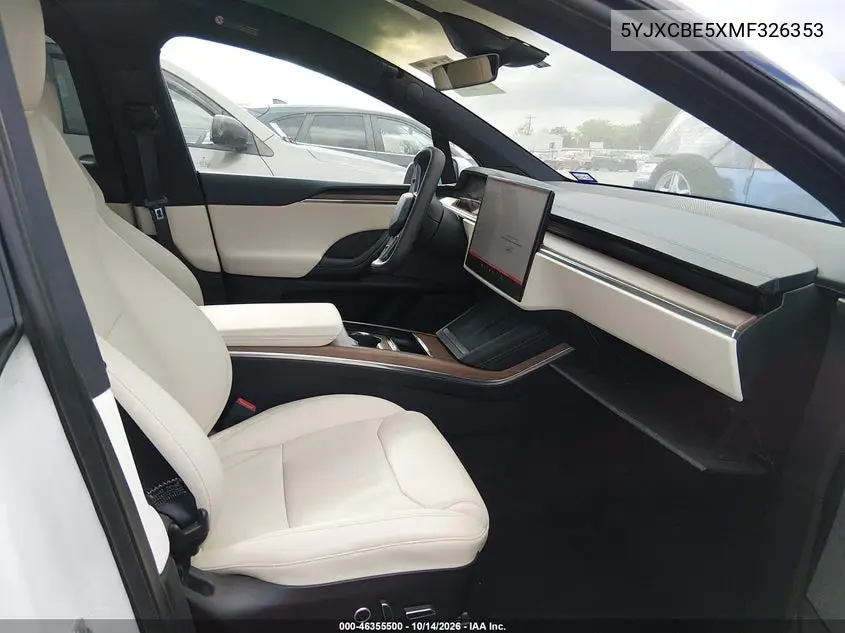 2021 TESLA MODEL X VIN 5YJXCBE5XMF326353 — фото 5
