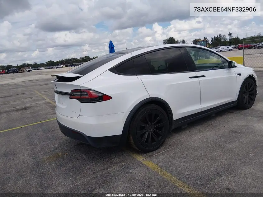 2022 TESLA MODEL X VIN 7SAXCBE64NF332906 — фото 4