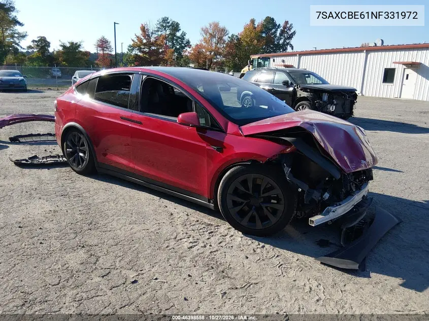 TESLA MODEL X 2022, VIN 7SAXCBE61NF331972
