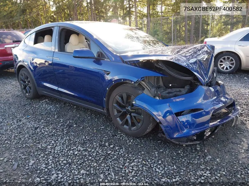 TESLA MODEL X 2023, VIN 7SAXCBE52PF400582