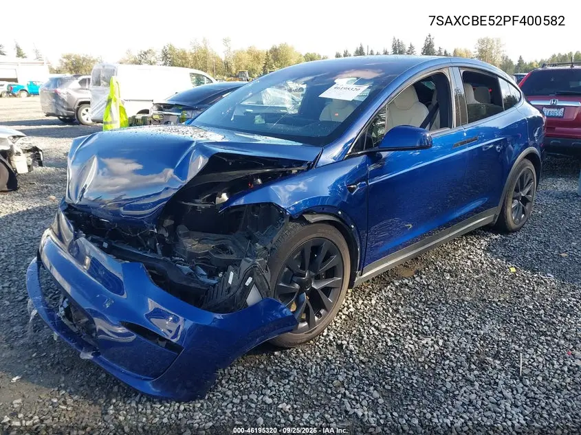 2023 TESLA MODEL X VIN 7SAXCBE52PF400582 — фото 2