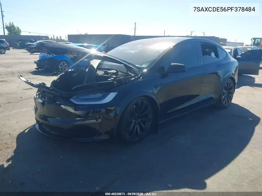 2023 TESLA MODEL X VIN 7SAXCDE56PF378484 — фото 2