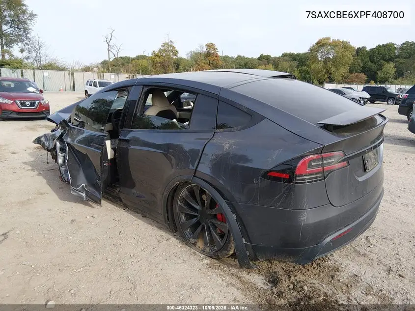 2023 TESLA MODEL X VIN 7SAXCBE6XPF408700 — фото 3