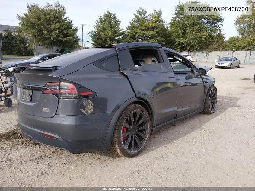 2023 TESLA MODEL X VIN 7SAXCBE6XPF408700 — фото 4