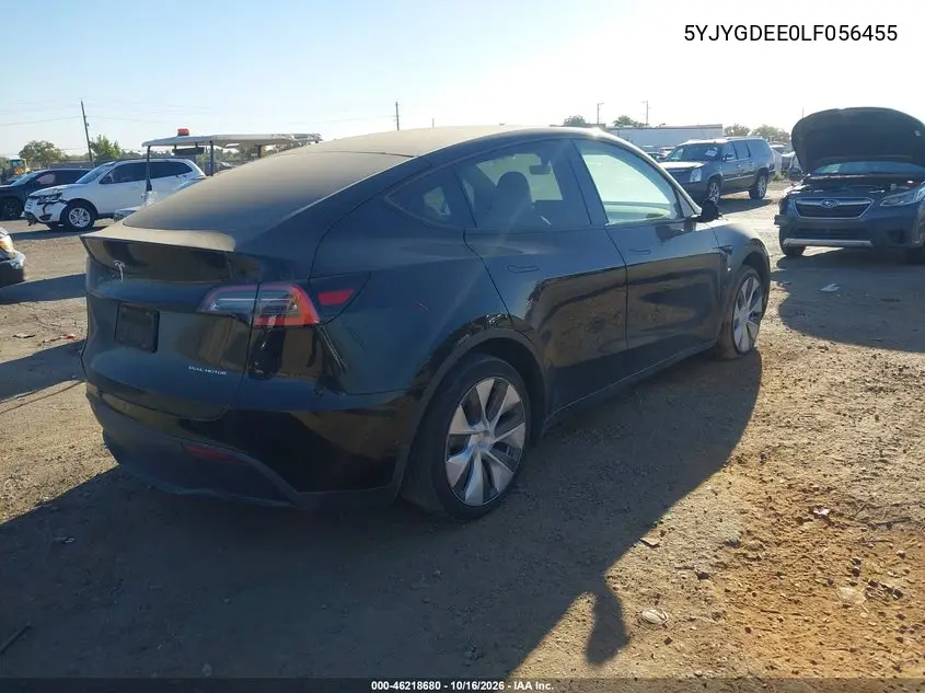 2020 TESLA MODEL Y VIN 5YJYGDEE0LF056455 — фото 4