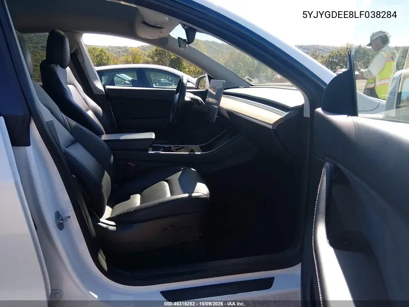 2020 TESLA MODEL Y VIN 5YJYGDEE8LF038284 — фото 5
