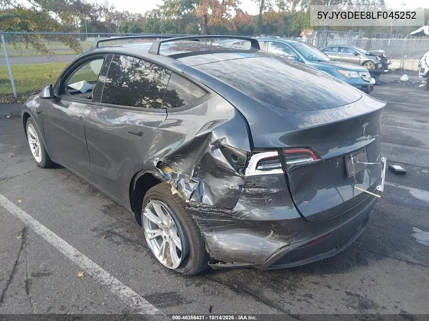 2020 TESLA MODEL Y VIN 5YJYGDEE8LF045252 — фото 3