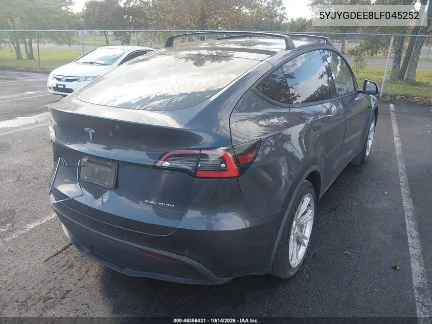 2020 TESLA MODEL Y VIN 5YJYGDEE8LF045252 — фото 4