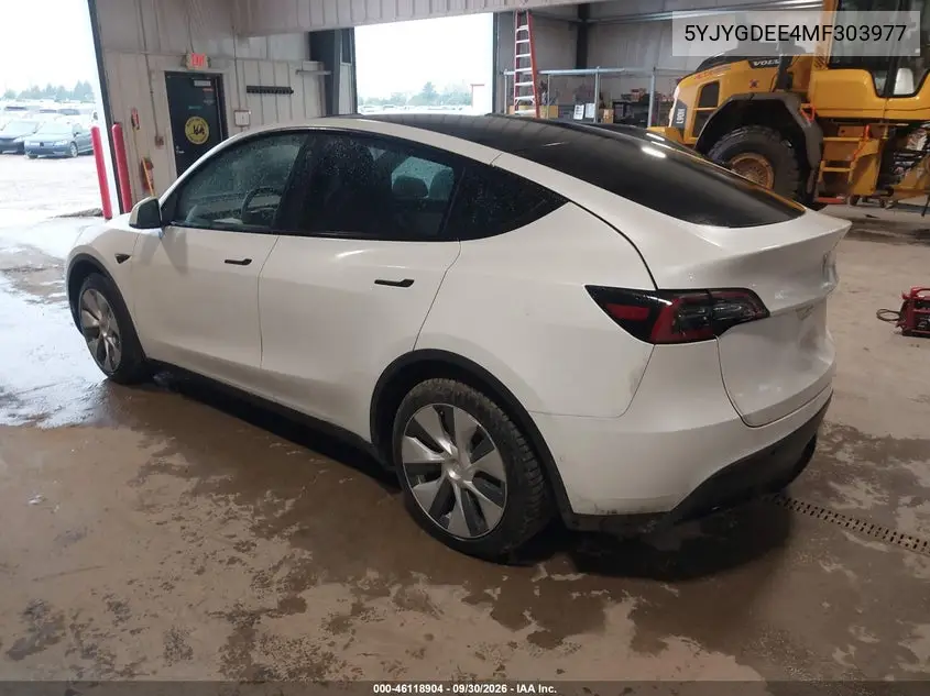 2021 TESLA MODEL Y VIN 5YJYGDEE4MF303977 — фото 9