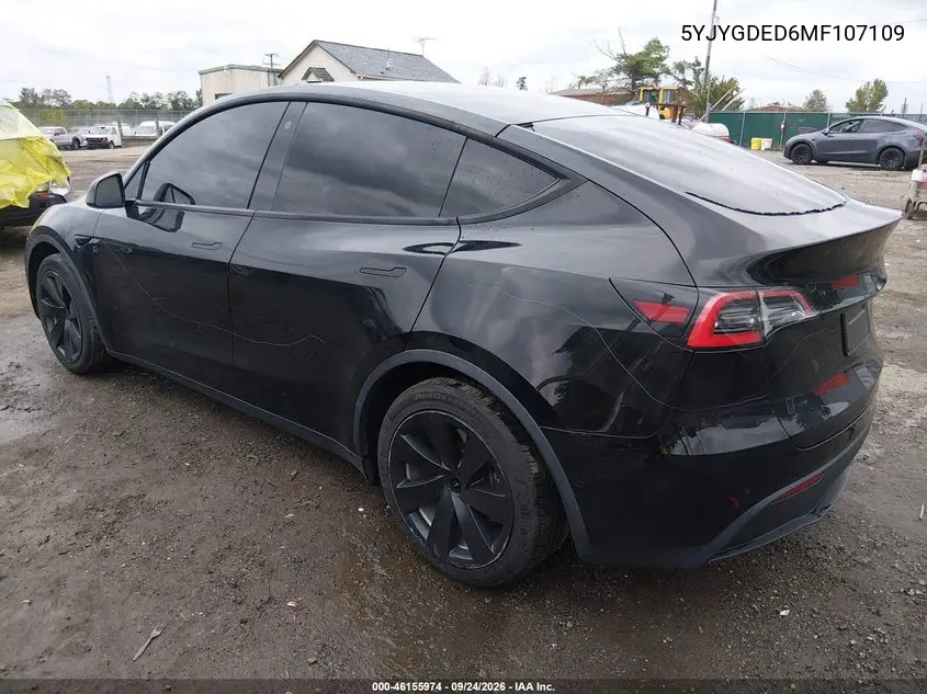 2021 TESLA MODEL Y VIN 5YJYGDED6MF107109 — фото 3