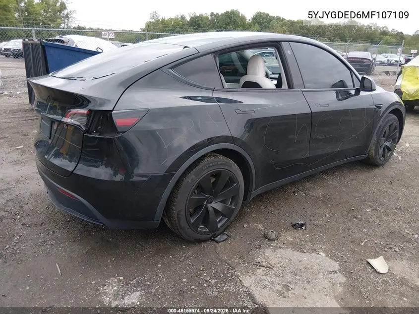 2021 TESLA MODEL Y VIN 5YJYGDED6MF107109 — фото 4