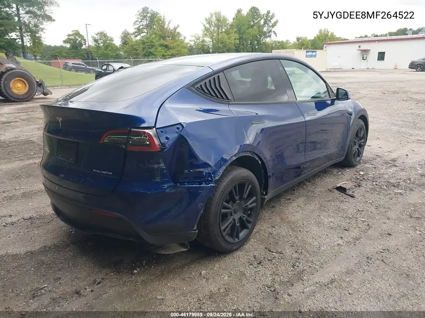 2021 TESLA MODEL Y VIN 5YJYGDEE8MF264522 — фото 4