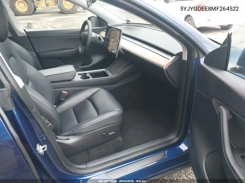 2021 TESLA MODEL Y VIN 5YJYGDEE8MF264522 — фото 5