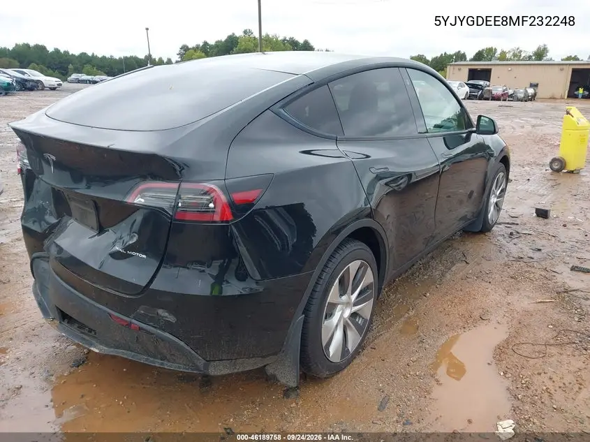 2021 TESLA MODEL Y VIN 5YJYGDEE8MF232248 — фото 4