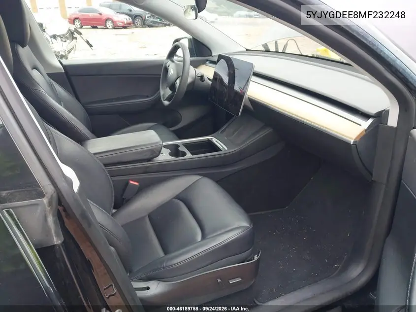 2021 TESLA MODEL Y VIN 5YJYGDEE8MF232248 — фото 5