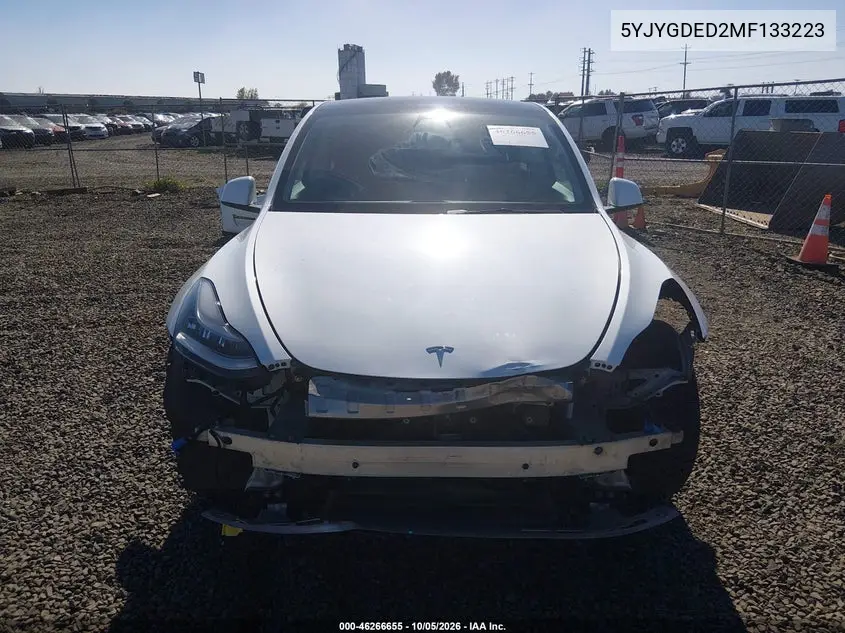 2021 TESLA MODEL Y VIN 5YJYGDED2MF133223 — фото 12