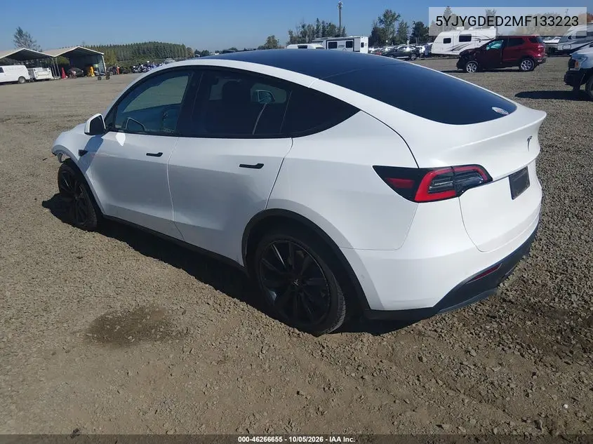 2021 TESLA MODEL Y VIN 5YJYGDED2MF133223 — фото 3