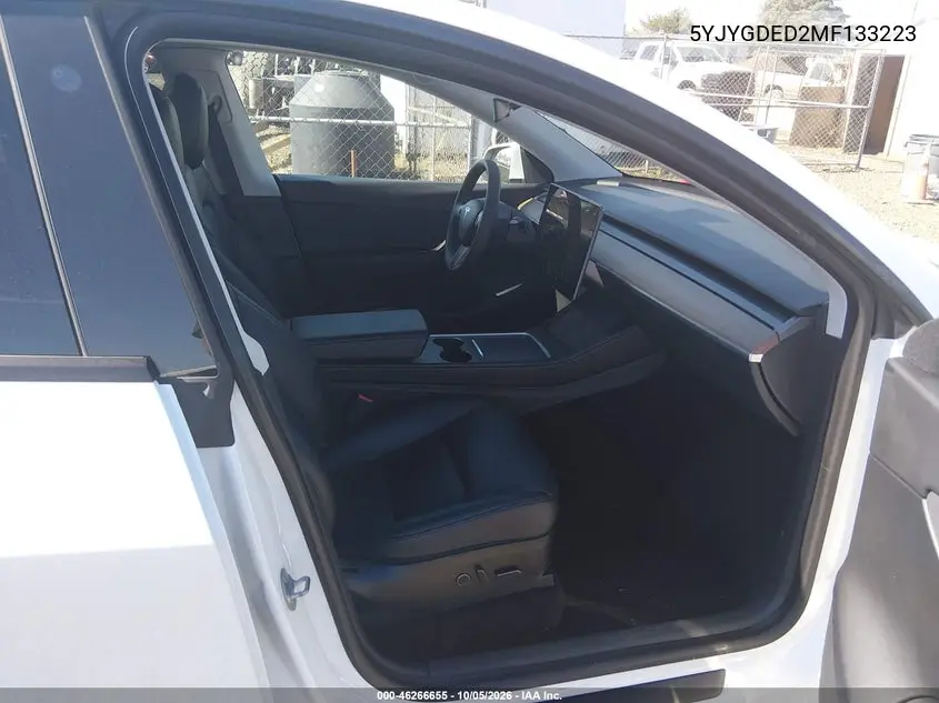 2021 TESLA MODEL Y VIN 5YJYGDED2MF133223 — фото 5