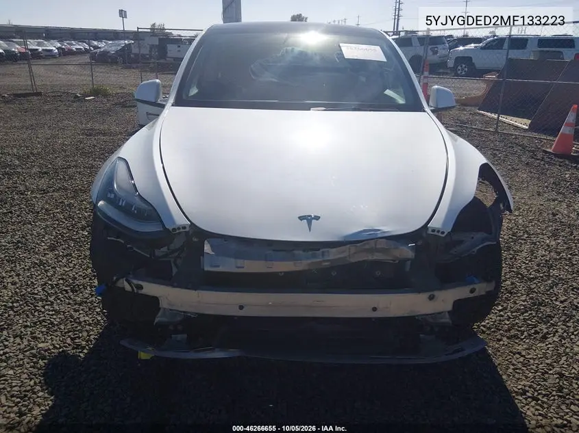 2021 TESLA MODEL Y VIN 5YJYGDED2MF133223 — фото 6