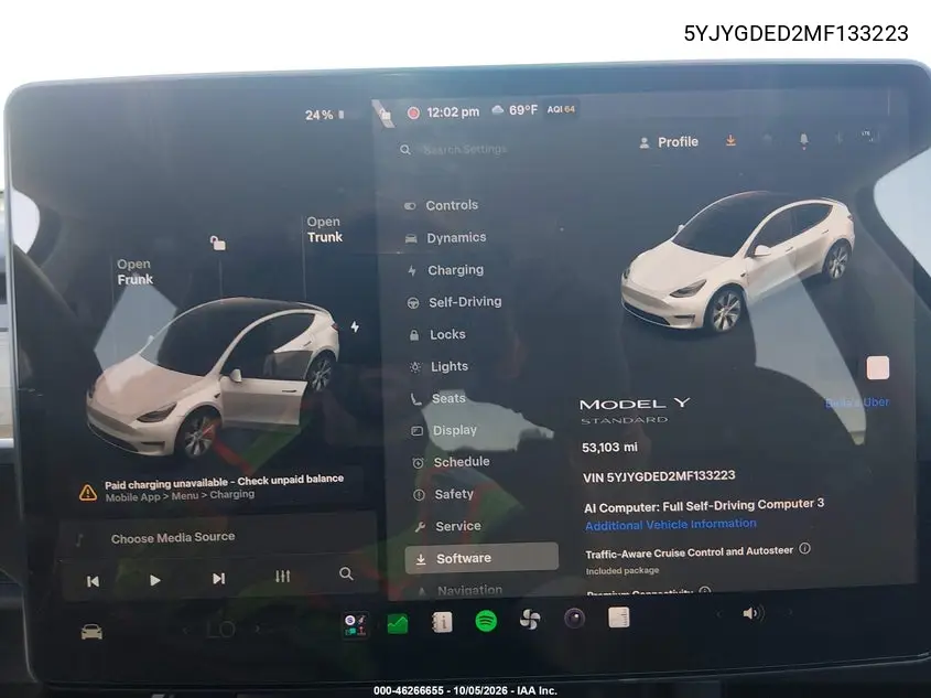 2021 TESLA MODEL Y VIN 5YJYGDED2MF133223 — фото 7