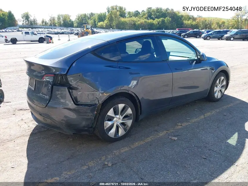 2021 TESLA MODEL Y VIN 5YJYGDEE0MF254048 — фото 4