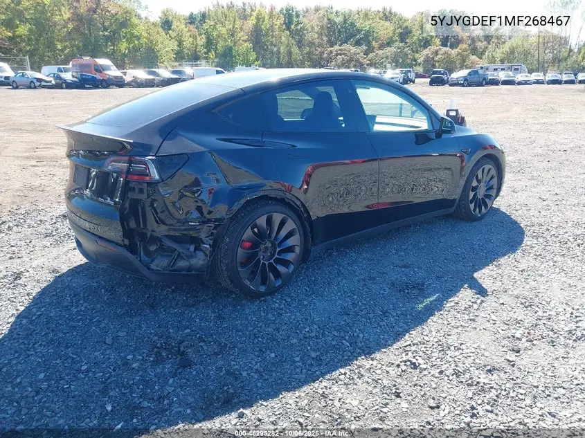 2021 TESLA MODEL Y VIN 5YJYGDEF1MF268467 — фото 4