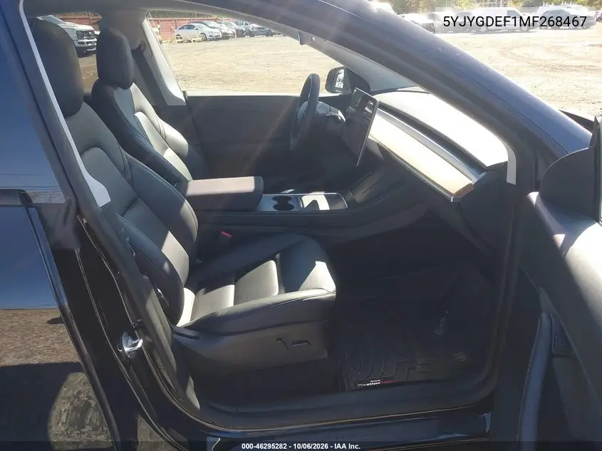 2021 TESLA MODEL Y VIN 5YJYGDEF1MF268467 — фото 5